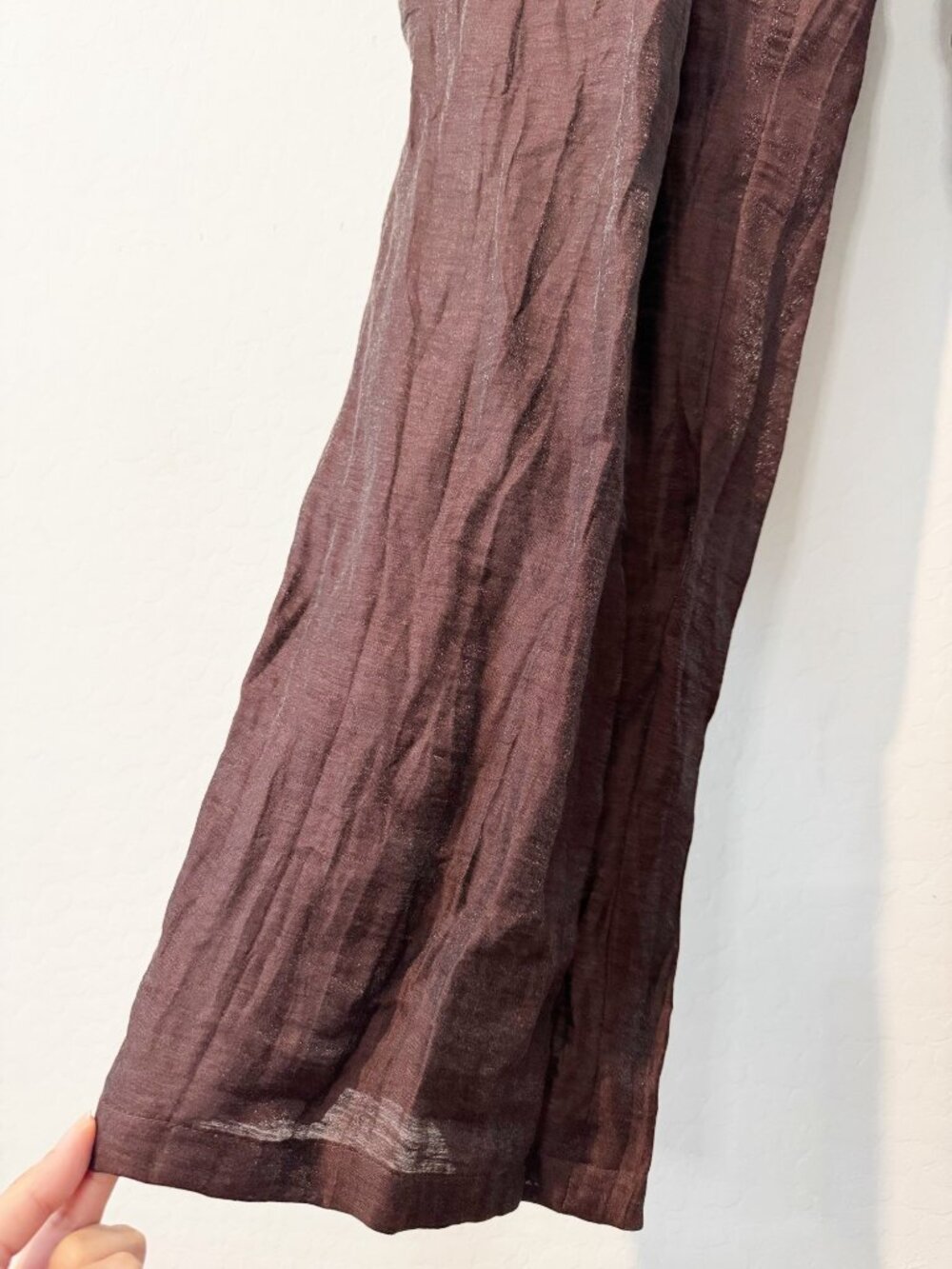 NWT Peter Nygard Linen Blend Crinkle Pull On Wide Leg Pants Plus Size New 2X - Picture 4 of 10